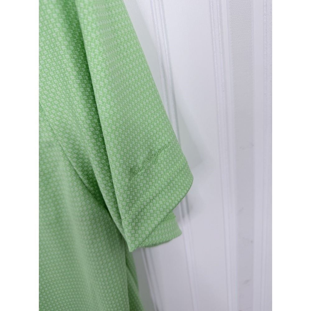 Ben Hogan Performance Polo Shirt L Green Custom Floral Embroidered Golf Shirt - Picture 8 of 16
